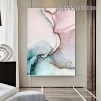 Colorific Marble Design Abstract Modern Painting Picture Canvas Art Print for Room Wall Flourish
