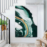 Meandering Stigmas Marble Pattern Abstract Modern Painting Picture Canvas Wall Art Print for Room Getup