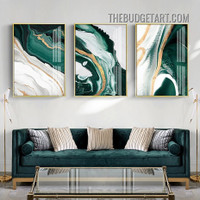 Colorful Marble Pattern Abstract Modern Painting Picture 3 Piece Canvas Wall Art Prints for Room Garniture