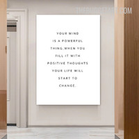 Your Mind Typography Modern Painting Picture Canvas Art Print for Room Wall Ornament