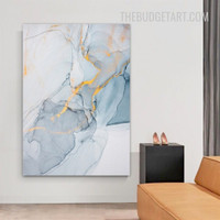 Winding Stains Marble Abstract Modern Painting Picture Canvas Wall Art Print for Room Ornament