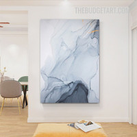 Meandering Smirches Marble Abstract Modern Painting Picture Canvas Wall Art Print for Room Décor