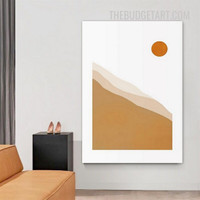 Sun Mountains Abstract Scandinavian Painting Picture Canvas Wall Art Print for Room Getup