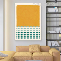 Small Circles Abstract Geometric Modern Painting Picture Canvas Wall Art Print for Room Flourish