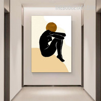 Nude Woman Nordic Abstract Figure Scandinavian Painting Picture Canvas Art Print for Room Wall Ornament