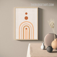 Roundabout Lines Circles Abstract Geometric Scandinavian Painting Picture Canvas Wall Art Print for Room Décor