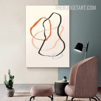 Spiral Lines Abstract Modern Painting Picture Canvas Art Print for Room Wall Embellishment