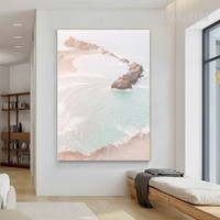 Sea Stones Landscape Modern Painting Picture Canvas Wall Art Print for Room Décor