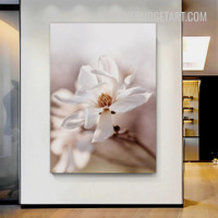Magnolia Flowers Abstract Floral Modern Painting Picture Canvas Art Print for Room Wall Molding