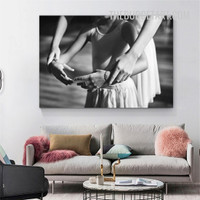 Little Girl Figure Modern Painting Picture Canvas Art Print for Room Wall Garnish