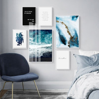 You Want To Be Tomorrow Abstract Photograph Typography Scandinavian 6 Piece Set Canvas Print for Room Wall Art Decor