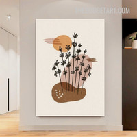 Leaves Buds Abstract Botanical Scandinavian Painting Picture Canvas Art Print for Room Wall Ornaments