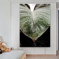 Big Leaf Abstract Botanical Modern Painting Picture Canvas Art Print for Room Wall Arrangement