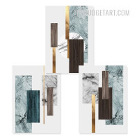 Geometric Marble Design Abstract Modern Painting Picture 3 Piece Canvas Art Prints for Room Wall Decoration