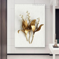 Lilac Flowers Abstract Floral Modern Painting Picture Canvas Wall Art Print for Room Ornament