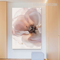 Pink Peony Flower Abstract Floral Modern Painting Picture Canvas Wall Art Print for Room Assortment