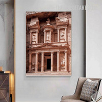 Wonderful Petra Architecture Landscape Scandinavian Painting Picture Canvas Art Print for Room Wall Getup