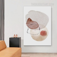 Meandering Stains Abstract Watercolor Modern Painting Picture Canvas Art Print for Room Wall Ornament