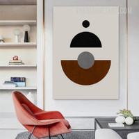 Geometric Circles Pattern Abstract Modern Painting Picture Canvas Wall Art Print for Room Adornment