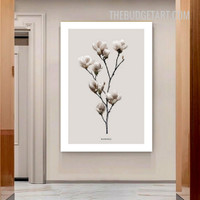 Magnolia Flowers Abstract Floral Modern Painting Picture Canvas Wall Art Print for Room Flourish
