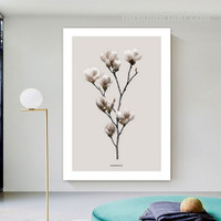 Magnolia Flowers Abstract Modern Painting Picture Floral Canvas Wall Art Print for Room Garniture