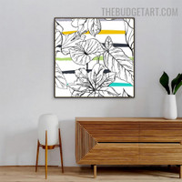 Tropical Foliage Abstract Botanical Modern Painting Pic Canvas Print for Room Wall Garniture
