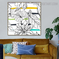 Tropical Foliage Abstract Botanical Modern Painting Pic Canvas Print for Room Wall Finery