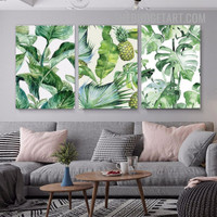 Tropical Monstera Leaves Plant Nordic Painting Picture 3 Piece Abstract Wall Art Canvas Prints for Room Outfit