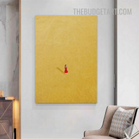 Alone Colleen Abstract Figure Modern Painting Picture Canvas Wall Art Print for Room Trimming