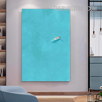 Swim Lassie Abstract Figure Modern Painting Picture Canvas Art Print for Room Wall Molding