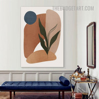 Foliage Smudges Abstract Scandinavian Painting Picture Canvas Art Print for Room Wall Flourish