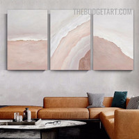 Seacoast Waves Abstract Landscape Modern Painting Picture 3 Piece Canvas Wall Art Prints for Room Decoration