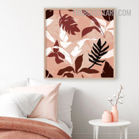 Colorful Foliages Abstract Scandinavian Painting Picture Canvas Wall Art Print for Room Molding