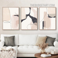 Stigmas Scandinavian Painting Picture 3 Piece Abstract Canvas Art Prints for Room Wall Illumination