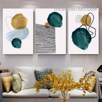 Specks Watercolor Modern Painting Picture 3 Piece Abstract Canvas Wall Art Prints for Room Outfit