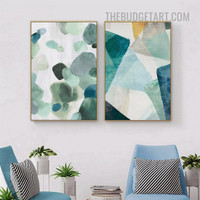 Stains Marble Abstract Modern Painting Picture 2 Piece Canvas Art Prints for Room Wall Assortment