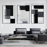 Geometric Pattern Modern Painting Picture 2 Piece Abstract Canvas Wall Art Prints for Room Arrangement
