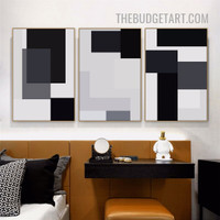 Geometric Pattern Abstract Modern Painting Picture 2 Piece Canvas Wall Art Prints for Room Garniture