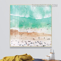 Beach Waves Landscape Modern Painting Picture Canvas Art Print for Room Wall Garniture