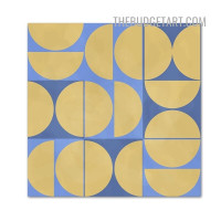 Circles Abstract Geometric Modern Painting Picture Canvas Art Print for Room Wall Décor