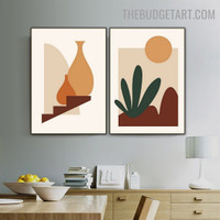 Phoebus Abstract Scandinavian Modern Painting Image Canvas Print for Room Wall Illumination
