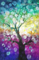 Fortune Tree Floral Modern Handmade Abstract Painting for Home Wall Décor