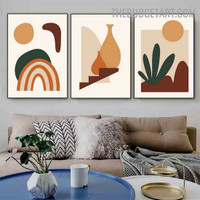 Blur Rainbow Abstract Scandinavian Modern Painting Image Canvas Print for Room Wall Adornment