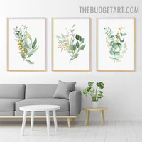 Sapling Abstract Botanical Modern Painting Photograph Canvas Print for Room Wall Moulding