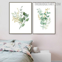 Burgeon Abstract Botanical Modern Painting Photo Canvas Print for Room Wall Garnish
