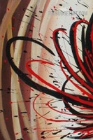 Swirling Pattern Abstract Texture Canvas Painting Handmade Stretched Framed Modern Painting for Room Décor