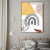 Irregular Shapes Abstract Scandinavian Modern Painting Picture Canvas Print for Room Wall Molding