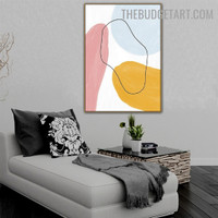 Line Smear Abstract Scandinavian Modern Painting Picture Canvas Print for Room Wall Ornamentation