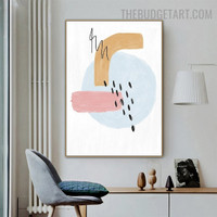 Lump Abstract Scandinavian Modern Painting Picture Canvas Print for Room Wall Getup