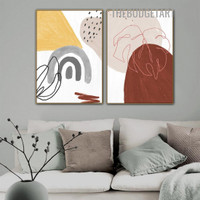 Rainbow Trout Leaf Abstract Scandinavian Modern Painting Picture Canvas Print for Room Wall Garnish